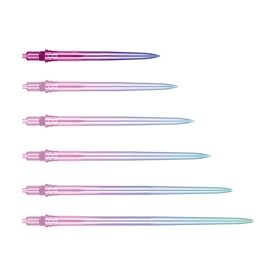 Puntas de dardo Caliburn EZ-EVO - Suaves - Arcoíris Ein Bild mit dem Dateinamen EVO189_Caliburn_EZ-EVO_Dartspitzen_Smooth_Rainbow_28mm_1. Es zeigt vermutlich Dartspitzen in Regenbogenfarben mit einer Länge von 28 mm.