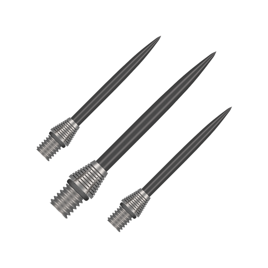 Konverzní hroty Shot Tactra - 34mm Das Bild stellt die Shot Tactra Conversion Points - 34 mm dar. Diese Spitzen sind ideal zur Umwandlung von Softdarts in Steeldarts.