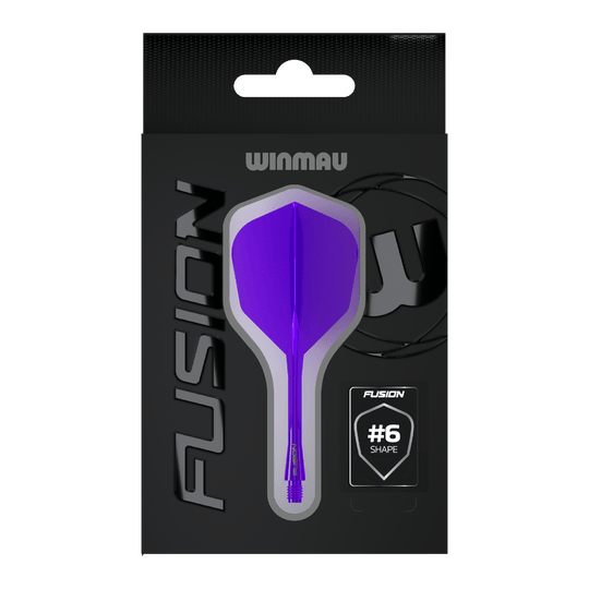Systém letky Winmau Fusion č. 6 fialový Zu sehen ist das Winmau Fusion Flight-Shaft-System No6 in Lila. Das Produkt wird für Dartspiele verwendet.