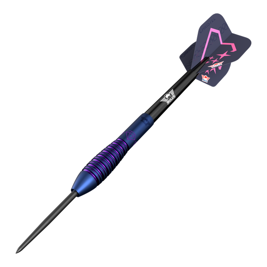 Bulls NL Christel Timmermans Satellite 90 ocelové šipky 25g Das Bild zeigt die Bulls NL Christel Timmermans Satellite 90 Steeldarts 25g. Diese Darts eignen sich besonders für Turnierspieler.