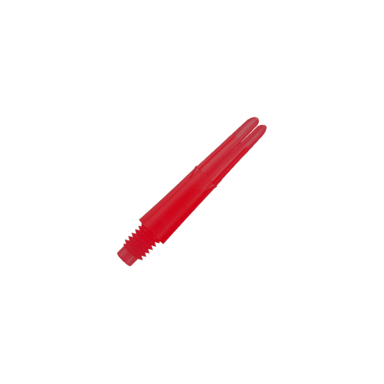 Wałki L-L-Style-Shafts blokowane proste - czerwone Dies ist ein roter, gerader Dart-Schaft aus Kunststoff. Er hat ein Schraubgewinde an einem Ende und ist 26 mm lang.
