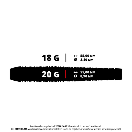 Harrows Heavy Metal Ryan Searle Brass Soft Darts Hier wird das Produkt Harrows Heavy Metal Ryan Searle Softdarts mit einem Gewicht von 20g abgebildet. Diese Darts sind für das Softdart-Spiel gedacht.