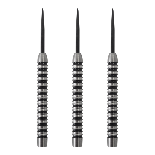 McDart Black Ring 2 Steeldart-Barrels - 22g Abgebildet sind McDart Black Ring 2 Steeldart-Barrels mit einem Gewicht von 22g. Das Produkt ist speziell für Steeldart entwickelt.