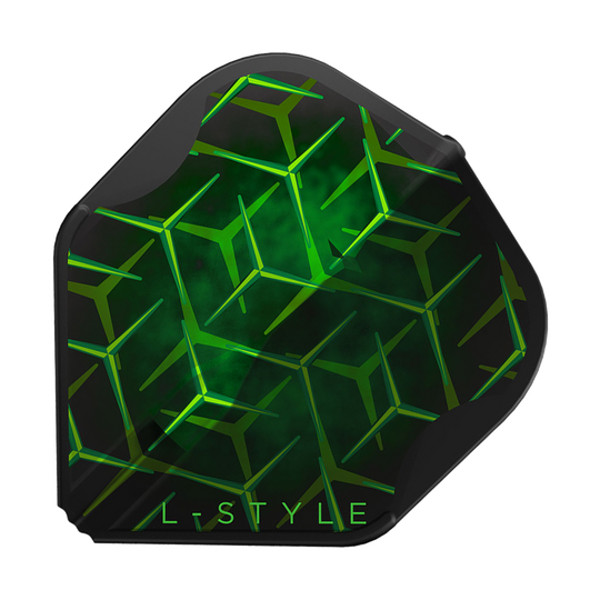 Loty Lukas Wenig V1 Black L1EZ w stylu L L-Style Lukas Wenig V1 Black L1EZ Flights sind als Einzelstück mit mattem Finish abgebildet. Die schwarze Farbe hebt die Struktur hervor.