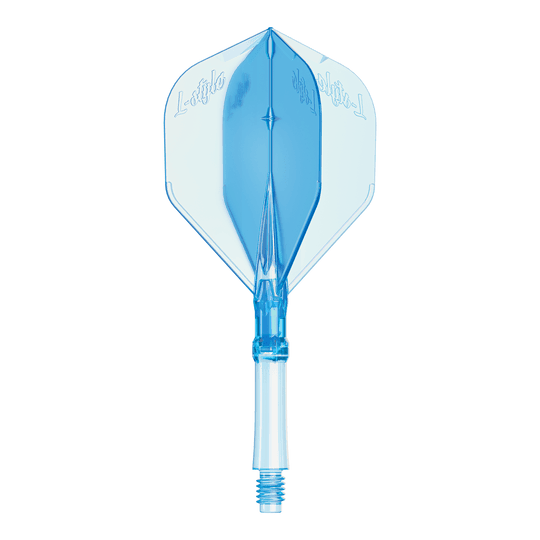 L-Style L-Sytem Flights - Clear Blue Abgebildet sind L-Style L-System Flights in klarer blauer Farbe, Größe Medium. Diese Flights dienen als Ersatzteile für Dartpfeile.