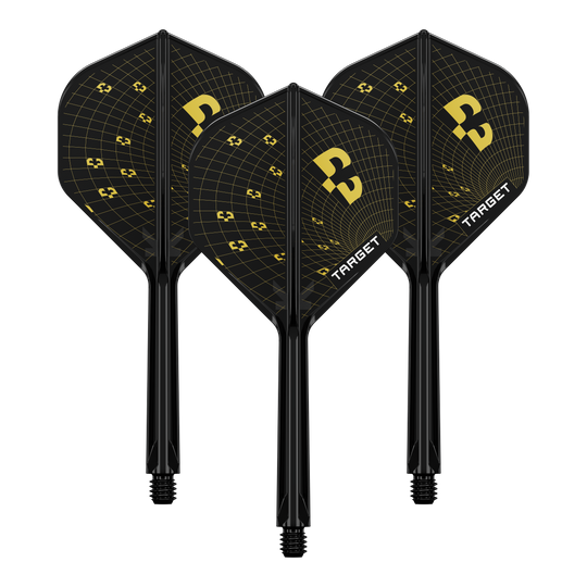 Target K-Flex Bolide No2 Standard Flights Gezeigt wird ein Set der Target K-Flex Bolide No2 Standard Flights mit einer Länge von 33mm. Die Flights sind sauber aufgereiht.