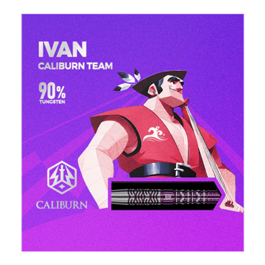 Das Bild stellt die Caliburn Awakening Ivan Softdarts - 20g dar. Diese Darts sind optimal für Softdart-Enthusiasten.