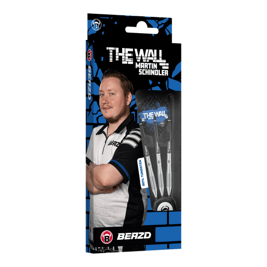 Ocelové šipky Bulls Martin Schindler TW80 Beazd Martin Schindler TW80 Steeldarts sind auf diesem Bild zu sehen. Das Produkt wird in einer Nahaufnahme dargestellt.