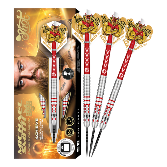 Shot Michael Smith atteint la Coupe du monde 2024 Steeldarts en édition limitée - 24 g