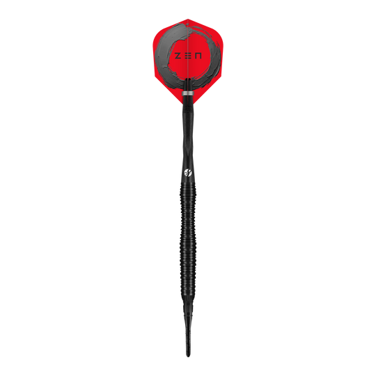Shot ZEN Scallop Softdarts - 20g Hier sind die Shot ZEN Scallop Softdarts mit 20g Gewicht abgebildet. Das Bild zeigt die schlanke Form und das strukturierte Barrel.