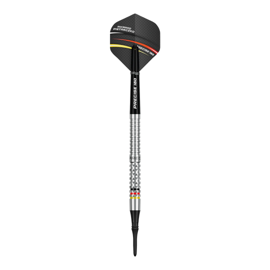 Šipky Precise 180 Ricardo Pietreczko GEN1 měkké Das Foto präsentiert die Precise 180 Ricardo Pietreczko GEN1 Softdarts. Sie bieten hohe Qualität und gutes Handling.