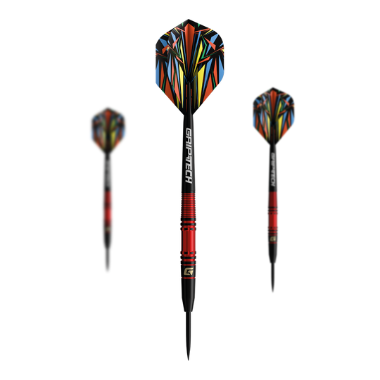 Dardos de acero de tungsteno rojo GOAT Athlete Das Bild zeigt die GOAT Athlete Red Tungsten Steeldarts. Die roten Steeldarts sind hochwertig verarbeitet.