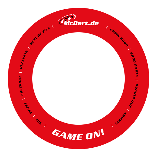 McDart Game-On Classic Dartboard Surround - Rot