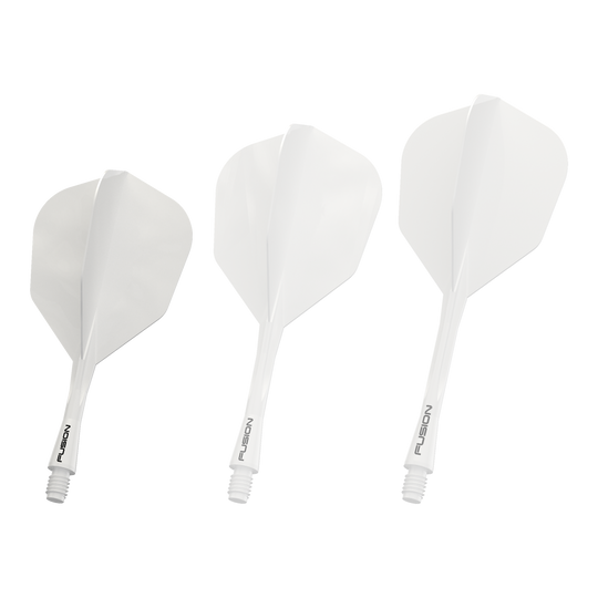 Winmau Fusion Flight-Shaft-System No6 Solid White Auf diesem Bild sieht man das Winmau Fusion Flight Shaft System No6 in Weiß, 22mm. Es handelt sich um eine Komponente für Dartpfeile.