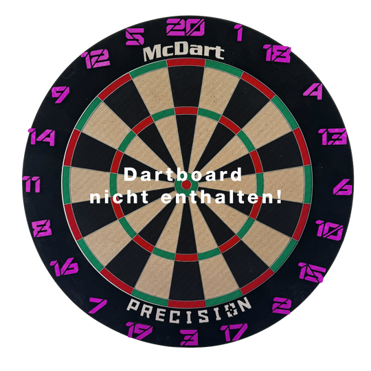 Anneaux numérotés pour cible de fléchettes McDart / Anneaux numérotés cyber Das Bild zeigt das Cyber Lila Board. Es handelt sich um ein Produkt mit lilafarbenem Design.