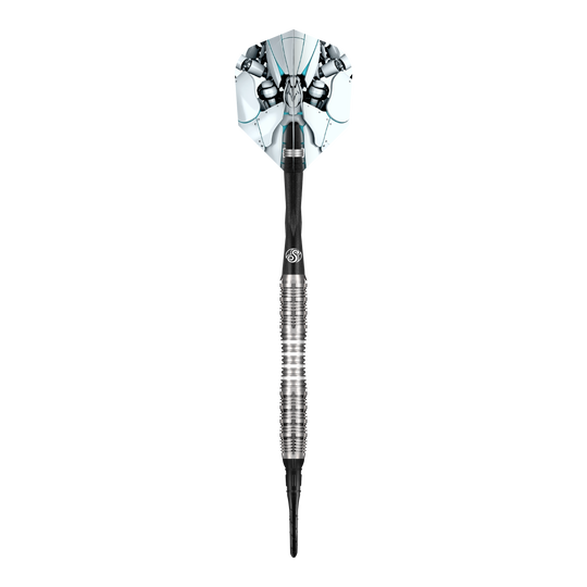 Abgebildet ist ein Shot AI Scorpula Softdart mit 20g Gewicht. Das Produkt ist schlank und speziell für präzises Werfen entwickelt.