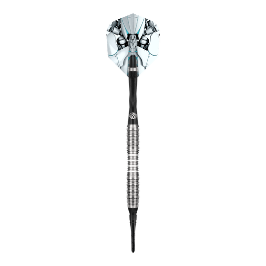 Shoty AI Scorpula Soft Darts - 20g Abgebildet ist ein Shot AI Scorpula Softdart mit 20g Gewicht. Das Produkt ist schlank und speziell für präzises Werfen entwickelt.