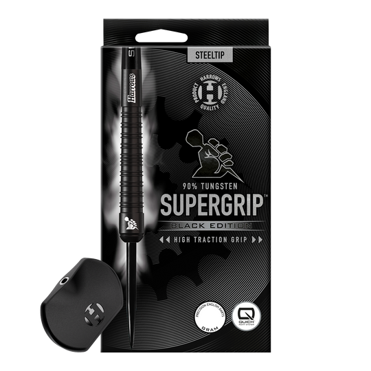 Harrows Supergrip 90 Black Edition Quick Point Steeldarts
