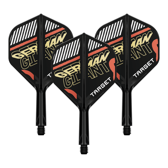 Target K-Flex Gabriel Clemens No2 Standard Flight-Shaft-System Das Bild zeigt ein Flight-Shaft-System für Darts. Es handelt sich um ein Zubehör für professionelle Dartspieler.