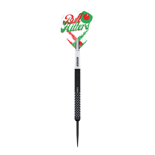 Fléchettes en acier Red Dragon Bullhitters V1 - 23 g Auf dem Bild ist der Red Dragon Bullhitters V1 Steeldarts - 23g zu sehen. Er eignet sich ideal für Steeldartspieler und wiegt 23 Gramm.