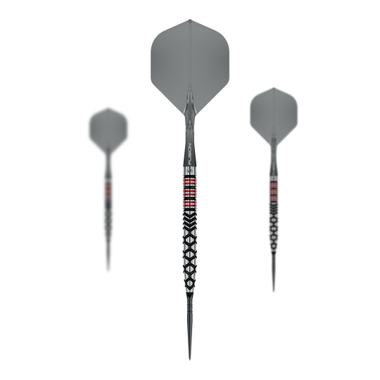Zu sehen ist ein Set der Winmau Fornax Tapered Switch Point Steeldarts. Das Set enthält mehrere Darts in gleichem Design.