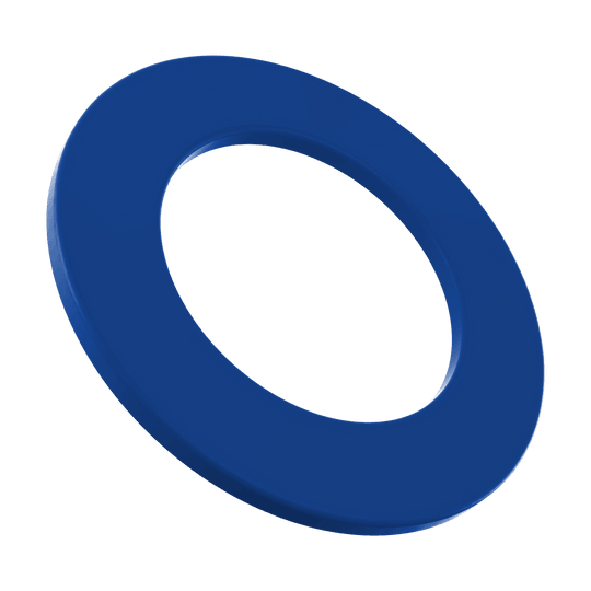 McDart Dartboard Surround Auf dem Bild ist ein blaues Steeldartboard-Surround zu sehen. Die Datei trägt den Namen 'DBS-blau_McDart_Steeldartboard_Surround_Blau_3'.