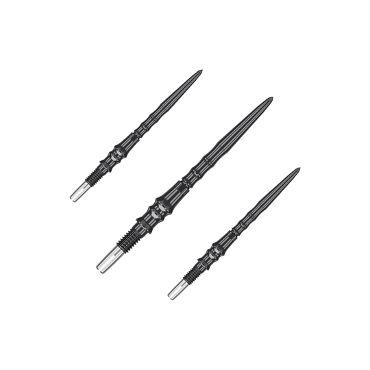 Puntas de dardos de acero Target Japan Premium Swiss Point - Negras Das Bild zeigt das Produkt '340373_Target_Japan_Premium_SwissPoint_Steeldartspitzen_Schwarz_30mm_1Set'. Es handelt sich vermutlich um ein Set schwarzer SwissPoint Steeldartspitzen aus Japan mit 30mm Länge.