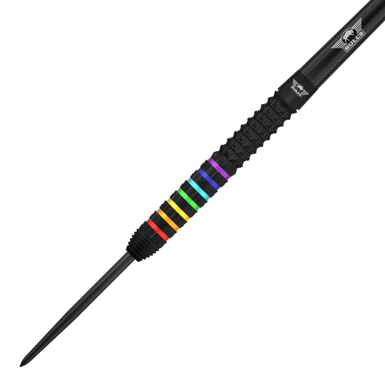 Bulls NL Ricky Evans Rapid 95 steel darts Abgebildet sind die Bulls NL Ricky Evans Rapid 95 Steeldarts mit 23g. Das Foto hebt das Design und die Form der Darts hervor.