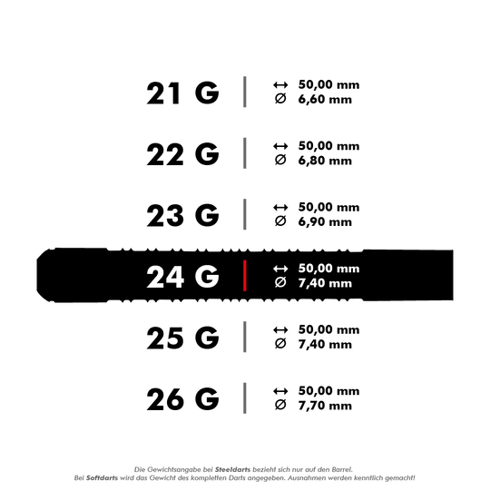 Harrows Supergrip 90% Tungsten steel darts