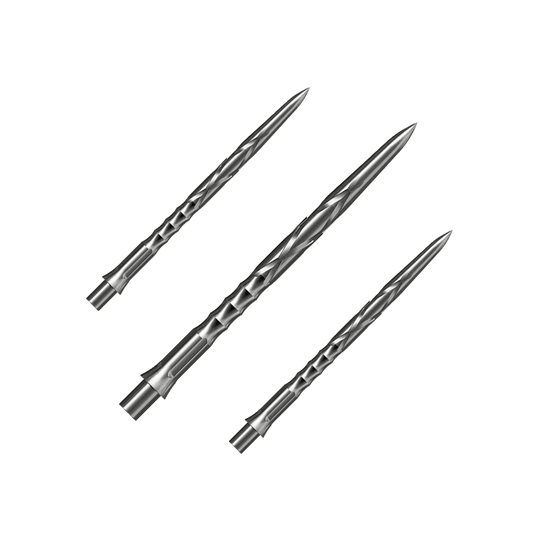 Pointes de fléchettes en acier Caliburn System - HAN G2 - Argent Das Bild zeigt Steeldartspitzen des Caliburn Evo Systems in Silber, 36mm. Die Spitzen sind für Steeldarts geeignet.