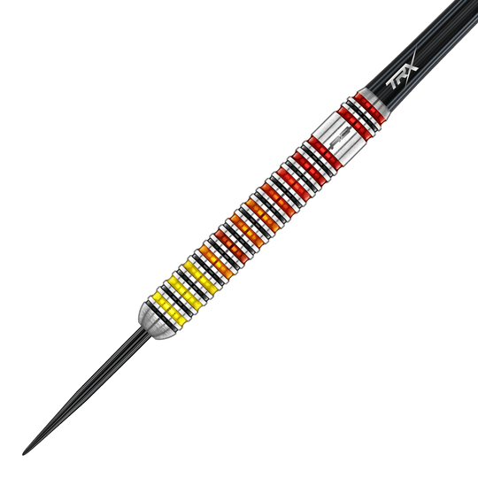 Red Dragon Furnace Steeldarts Die Red Dragon Furnace Steeldarts sind auf diesem Bild zu sehen. Die Pfeile haben einen metallischen Look und auffällige Details.