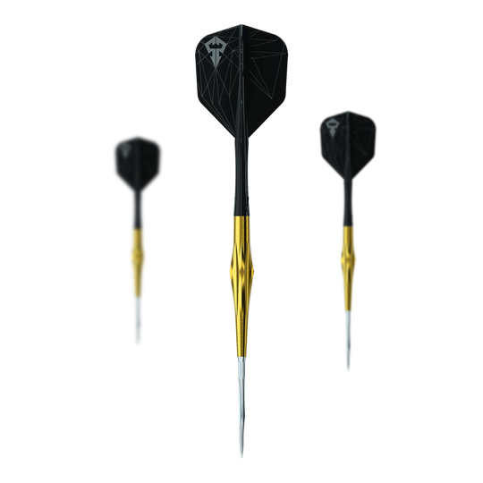 Caliburn Starships Series Sunspear Steel Darts - 19 g Das Bild zeigt ein Set der Caliburn Starships Series Sunspear Steeldarts mit 19 Gramm. Das Set richtet sich an Dartspieler aller Erfahrungsstufen.