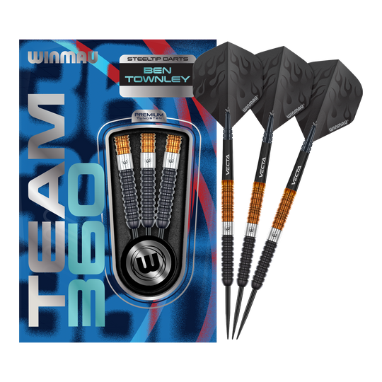 Šipky Winmau Team 360 Ben Townley Steeldarts - 23g Das Produkt Winmau Team 360 Ben Townley Steeldarts - 23g ist hier komplett dargestellt. Diese Steeldarts sind langlebig und vielseitig einsetzbar.
