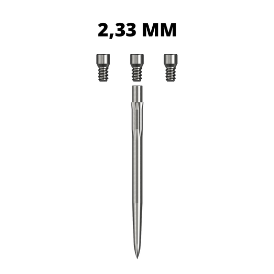 Grifos del sistema Caliburn Abgebildet sind Caliburn Evo System Steeldartspitzen vom Typ Spigot, 23,3mm. Diese Spitzen sind speziell für Steeldarts entwickelt.