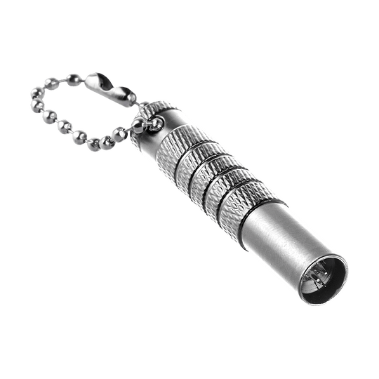 Bullet Shaftrestentferner Das Bild zeigt einen Bullet Shaftrest Entferner in Silber. Das Produkt wird zur Entfernung von Shaftrests an Dartpfeilen verwendet.
