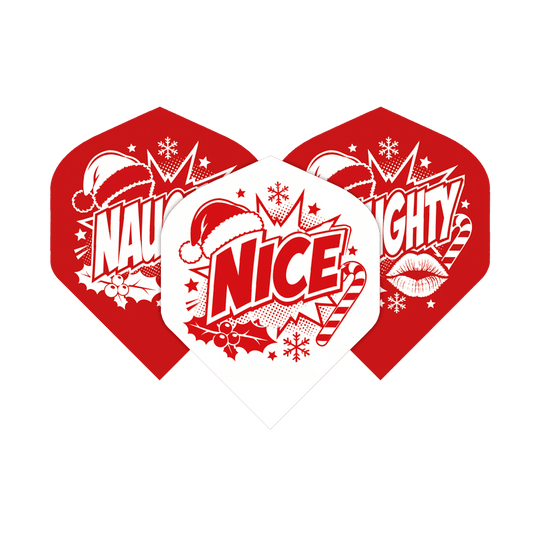 McDart Naughty Or Nice No2 Vols Standard Abgebildet ist das Produkt McDart Naughty Or Nice No2 Standard Flights. Es handelt sich um Dartflights in Standardgröße.