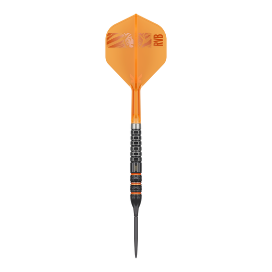 Target Raymond Van Barneveld 95 000 švýcarských bodů Steeldarts Target Raymond Van Barneveld 95K Swiss Points Steeldarts sind professionelle Steeldarts. Das Bild zeigt das Design und die Details dieses Dartpfeils.