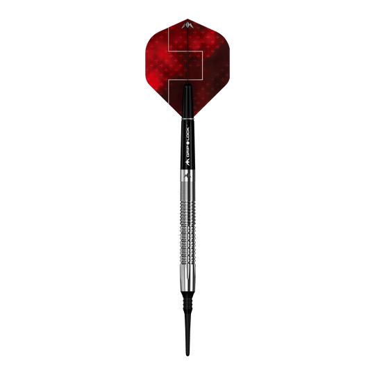 Mission Thomas Junghans Softdarts - 20g Abgebildet sind Mission Thomas Junghans Softdarts mit einem Gewicht von 20 Gramm. Die Darts liegen aufgereiht auf einem hellen Hintergrund.