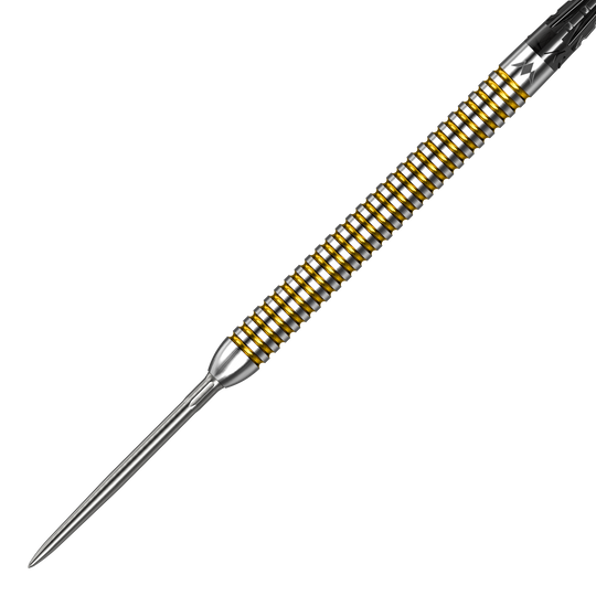 Mission Mike De Decker V2 R2.5 steel darts Gezeigt wird das Modell Mission Mike De Decker V2 R2.5 Steeldarts. Die Steeldarts sind aus hochwertigen Materialien gefertigt.